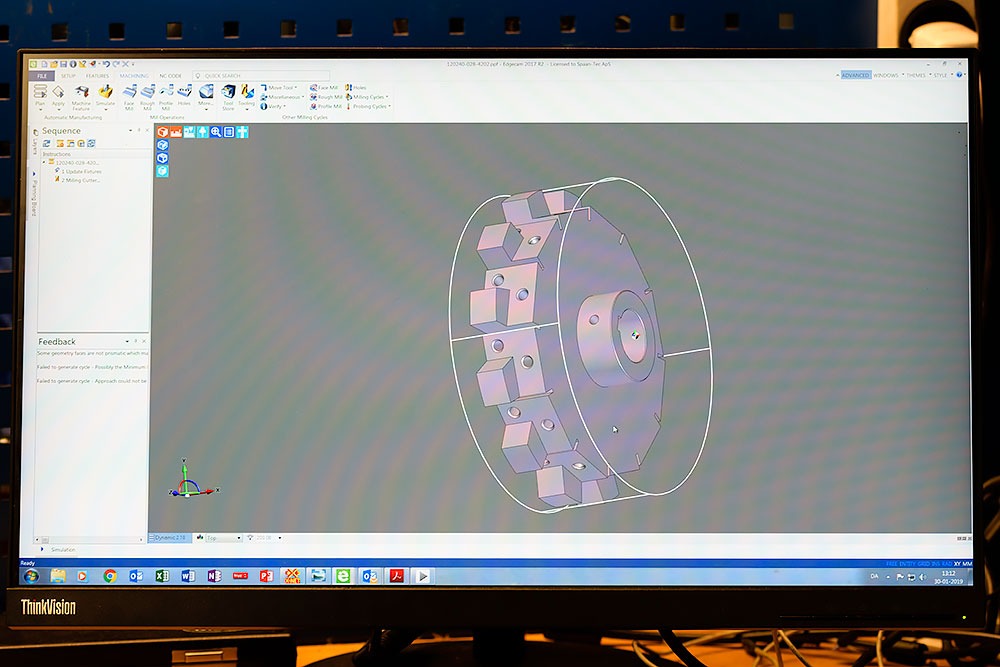 CAD-Zeichnung zur Verwendung beim CNC-Fräsen von Bohnenschnitter